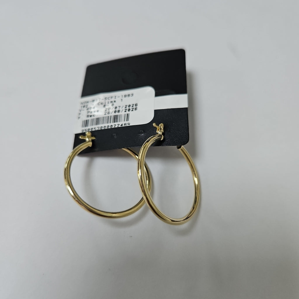 ARETES TEJIDO ARRACADAS LISAS 14K 1.5 GR (NUEVO)
