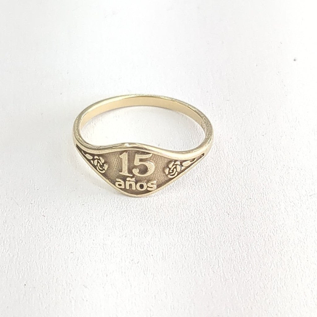 ANILLO CONMEMORATIVO ORO 10 K 1,40 GRMS (SEMINUEVO)