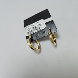 ARETES TEJIDO ARRACADA SATINADA 14K 2.5 GR (NUEVO)