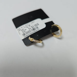 ARETES HUGGIES C CIRCONIA 14K 2 GR (NUEVO)