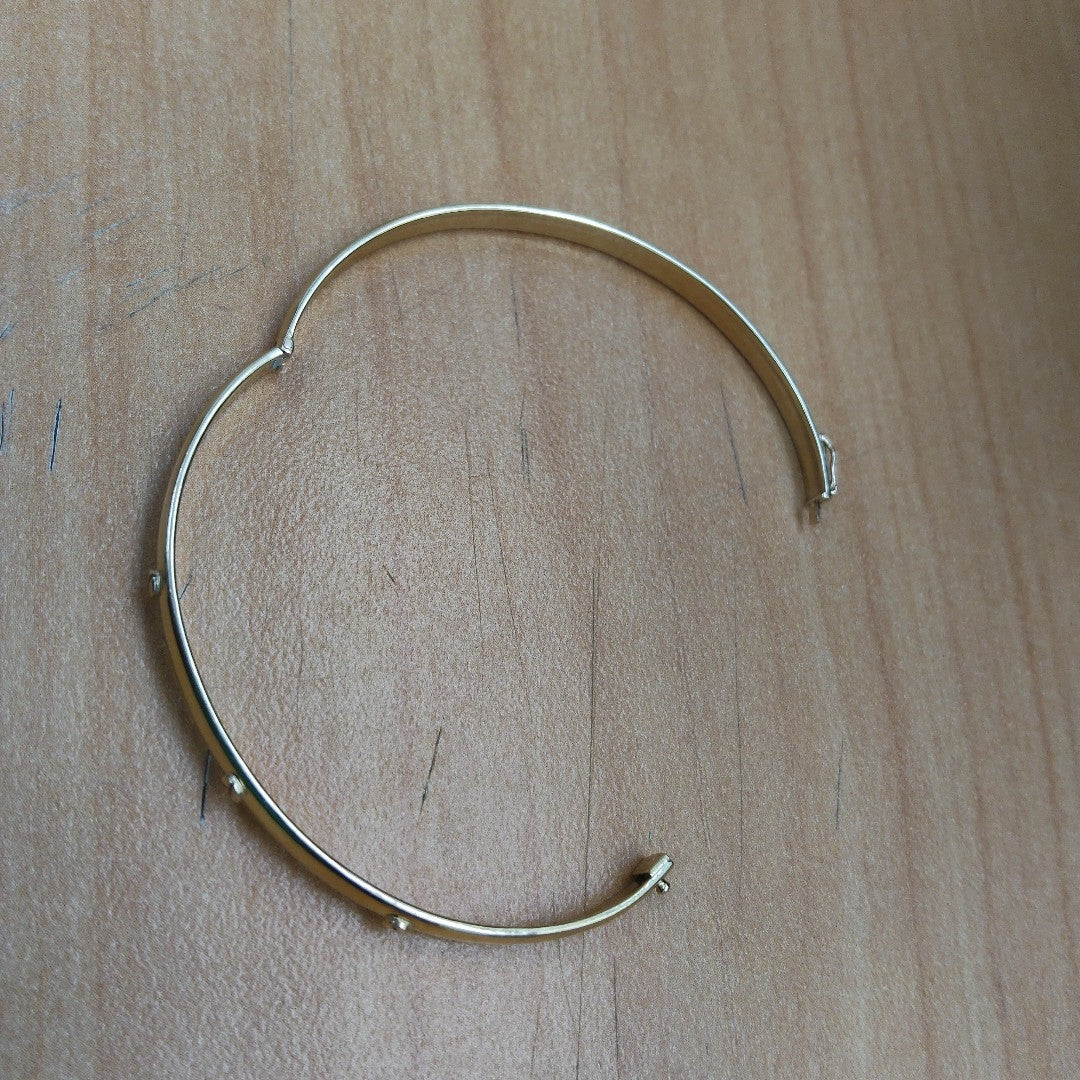 PULSERA RIGIDA ORO 14 K 7.7 GRMS (SEMINUEVO)