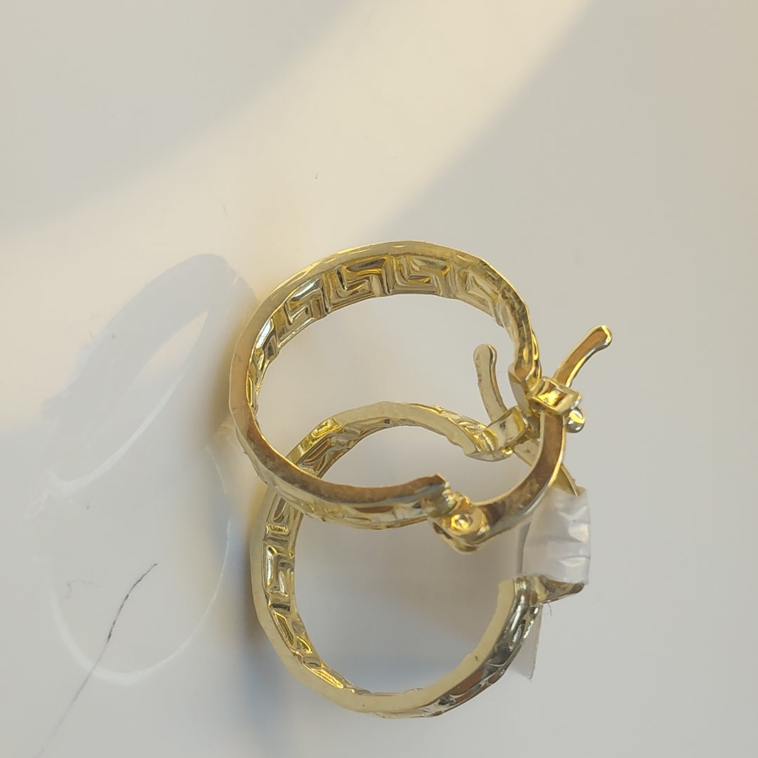 ARETES ARRACADAS FIG GRECAS 14K 1.8 GR (NUEVO)