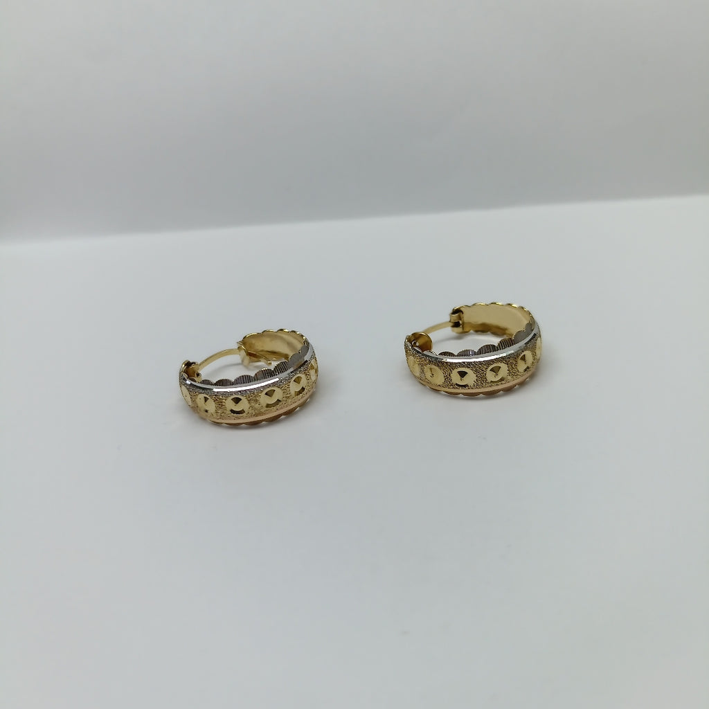 ARRACADAS PAR ORO,ORO PLATINO 14 K 3,60 GRMS (SEMINUEVO)