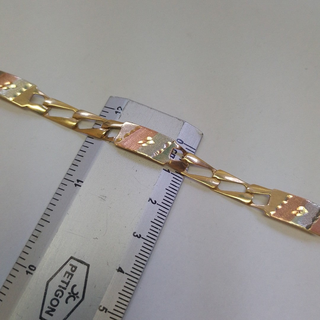 PULSERA ORO, RODIADO 10 K 7.6 GRMS (SEMINUEVO)