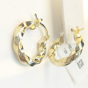 ARETES ARRACADA TORZAL 14K 2 GR (NUEVO)
