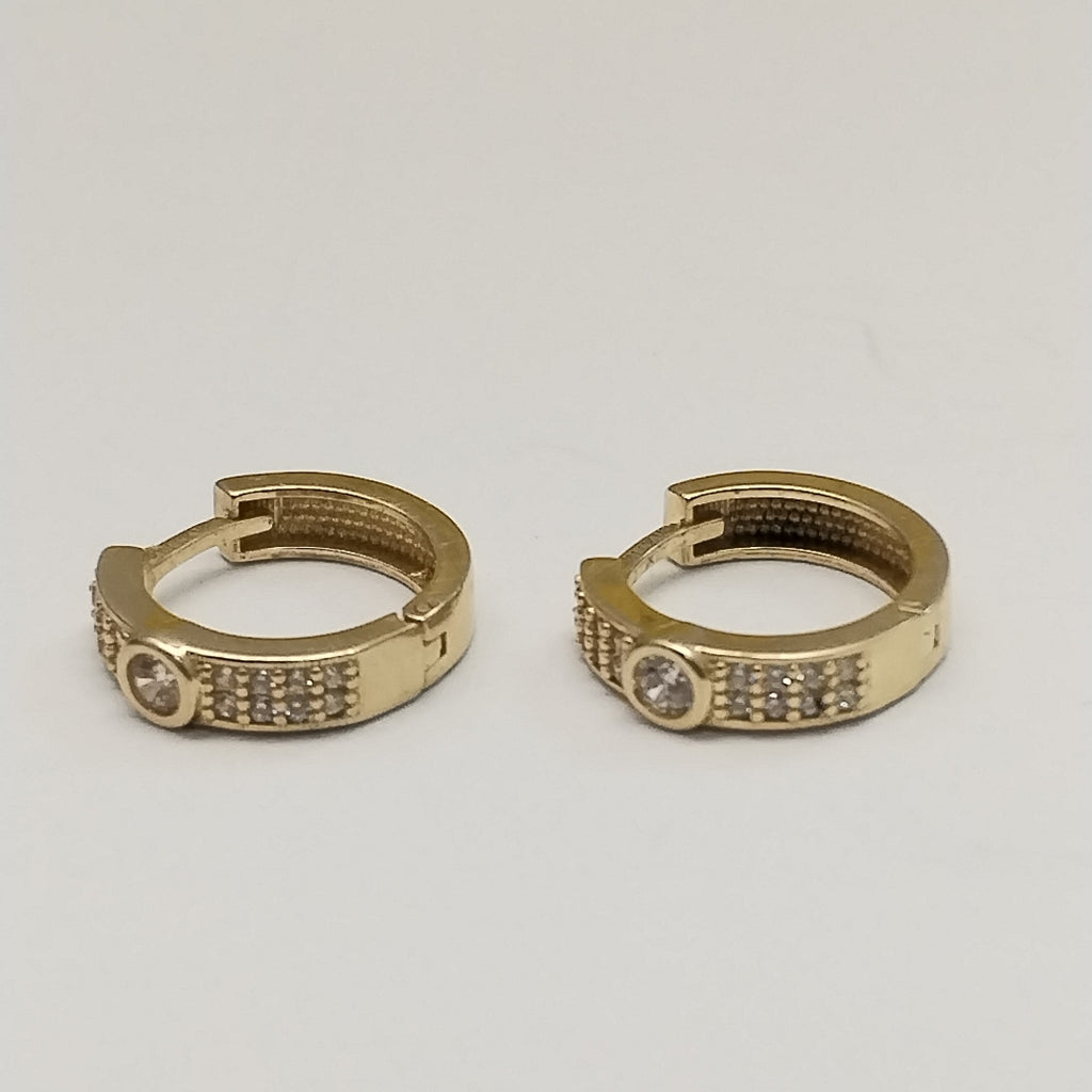 ARETES ARRACADAS C CIRCONIAS 10K 2.7 GR (NUEVO)