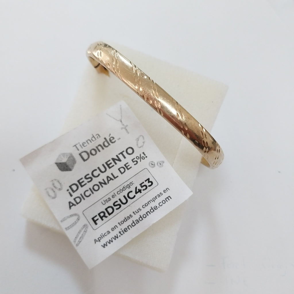PULSERA RIGIDA ORO 14 K 9.3 GRMS (SEMINUEVO)