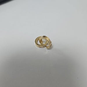 ARETES HUGGIES CON CIRCONIAS 14K 2.2 GR (NUEVO)