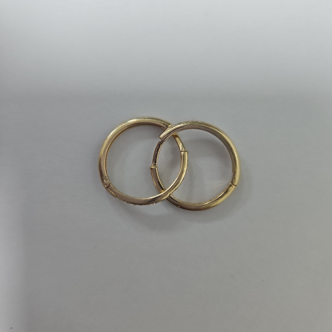 ARETES ARRACADAS C CIRCONIAS 14K 2 GR (NUEVO)