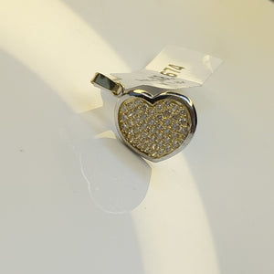 DIJE CORAZON CON CIRCONIAS 14K 1.8 GR (NUEVO)