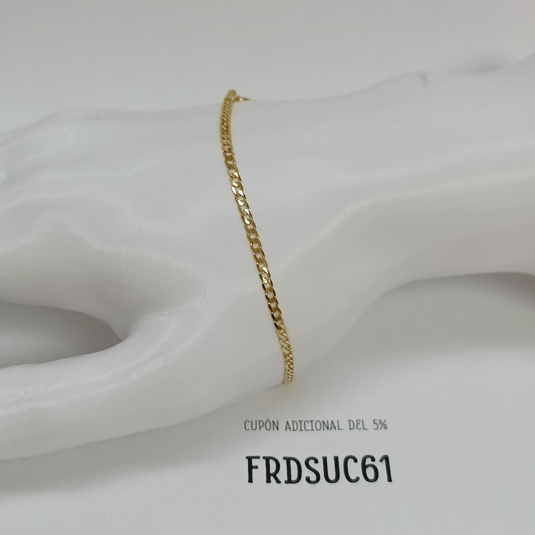 PULSERAS DAMA BARBADA AMARILLA ORO 14K 1.1 (NUEVO)