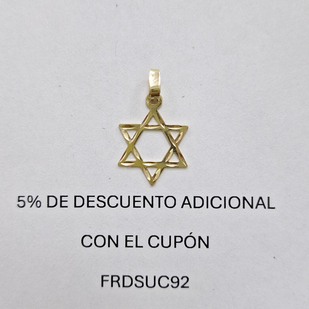 DIJE TEJIDO ESTRELLA DE DAVID 14K 0.5 GR (NUEVO)