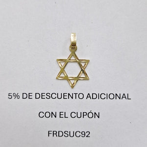 DIJE TEJIDO ESTRELLA DE DAVID 14K 0.5 GR (NUEVO)