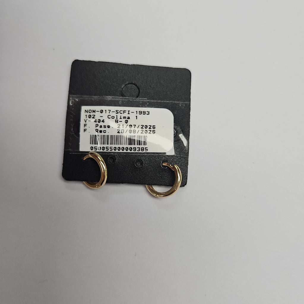 ARETES HUGGIES LISAS 14K 1.3 GR (NUEVO)