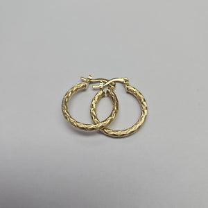 ARETES ARRACADAS LABRADAS 14K 2.1 GR (NUEVO)