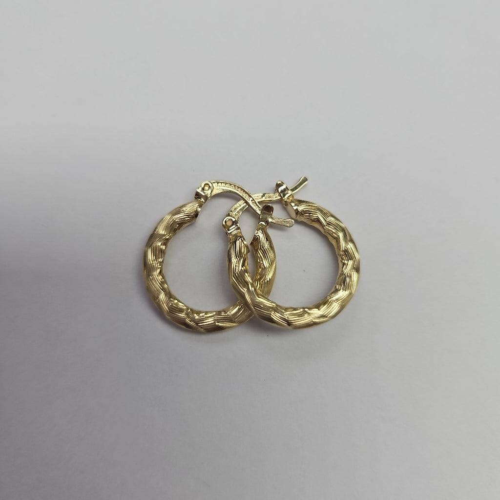 ARETES TEJIDO ARRACADAS ASTRIADAS 14K 1.9 GR (NUEVO)