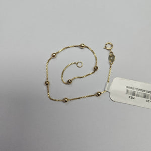 PULSERA ESPECIAL CON BOLITAS 14K 18 CM 1.4 GR (NUEVO)