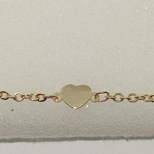 PULSERA TEJIDO ESPECIAL FIG CORAZONES 14K 18 CM 1.3 GR (NUEVO)