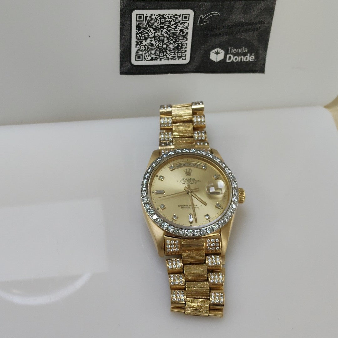 RELOJ CAJA Y PULSO ORO ORO 18 K 133.4 GRMS (SEMINUEVO)