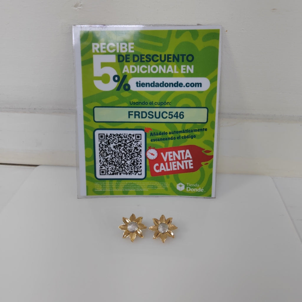 ARETES PAR ORO 14 K 3.9 GRMS (SEMINUEVO)