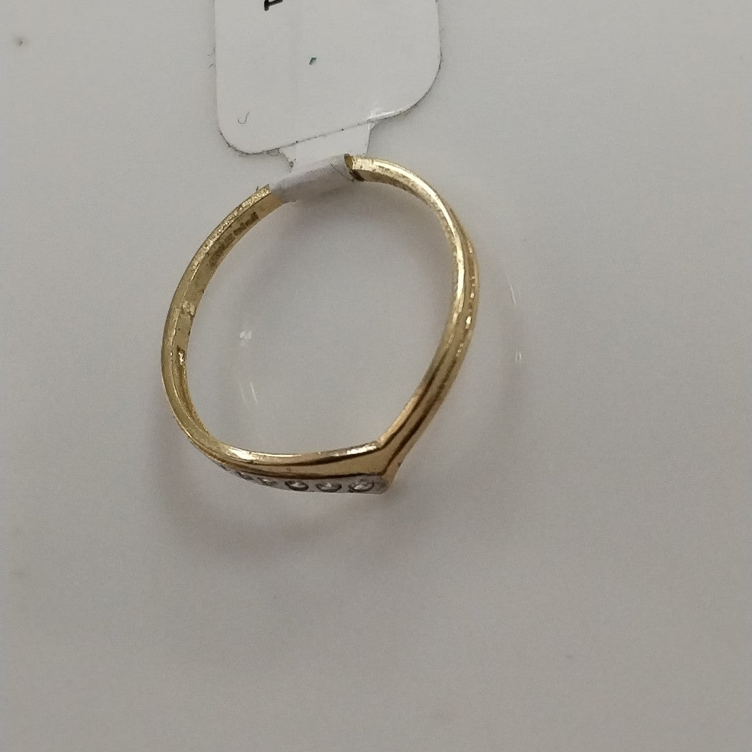 ANILLOS CON CIRCONIAS 14K TALLA 7 1 GR (NUEVO)