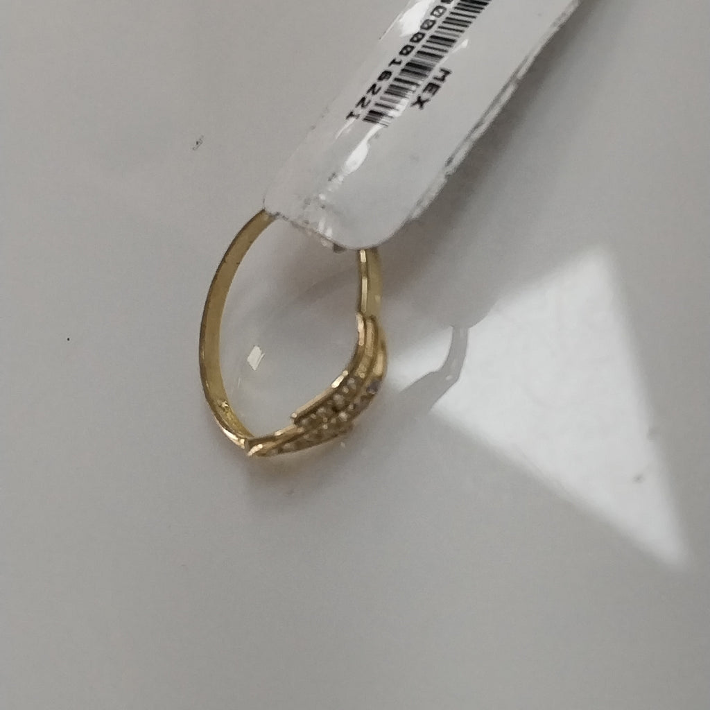 ANILLOS CON CIRCONIAS 14K TALLA 7 0.8 GR (NUEVO)