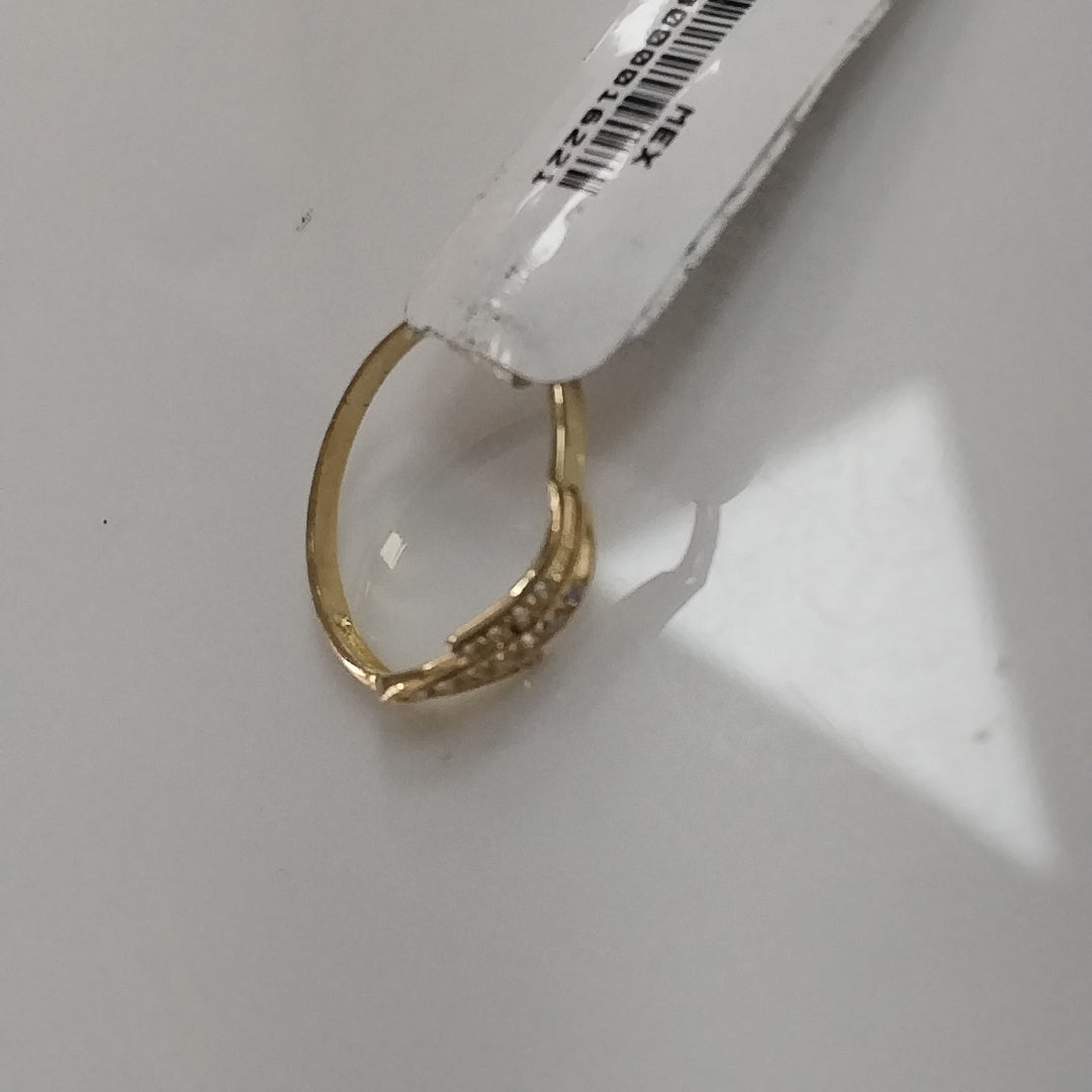 ANILLOS CON CIRCONIAS 14K TALLA 7 0.8 GR (NUEVO)