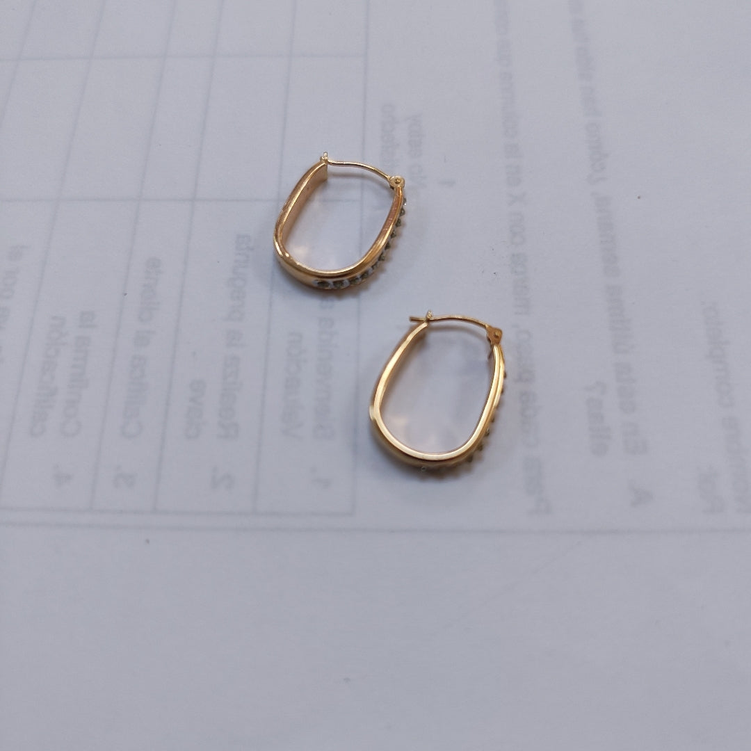 ARRACADAS PAR ORO 14 K 1.1 GRMS (SEMINUEVO)