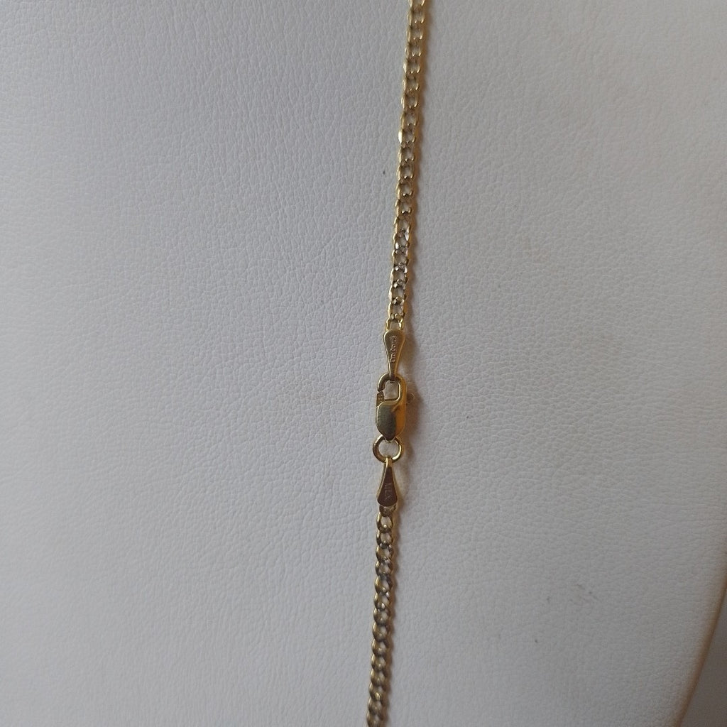 CADENAS BARBADA DIAMANTADA ORO 14K 60 CM 6.1 GR (NUEVO)