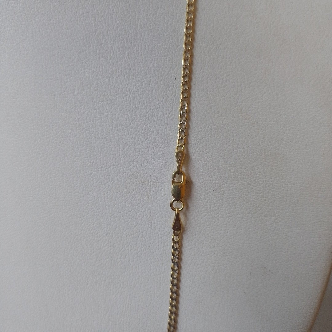 CADENAS BARBADA DIAMANTADA ORO 14K 60 CM 6.1 GR (NUEVO)