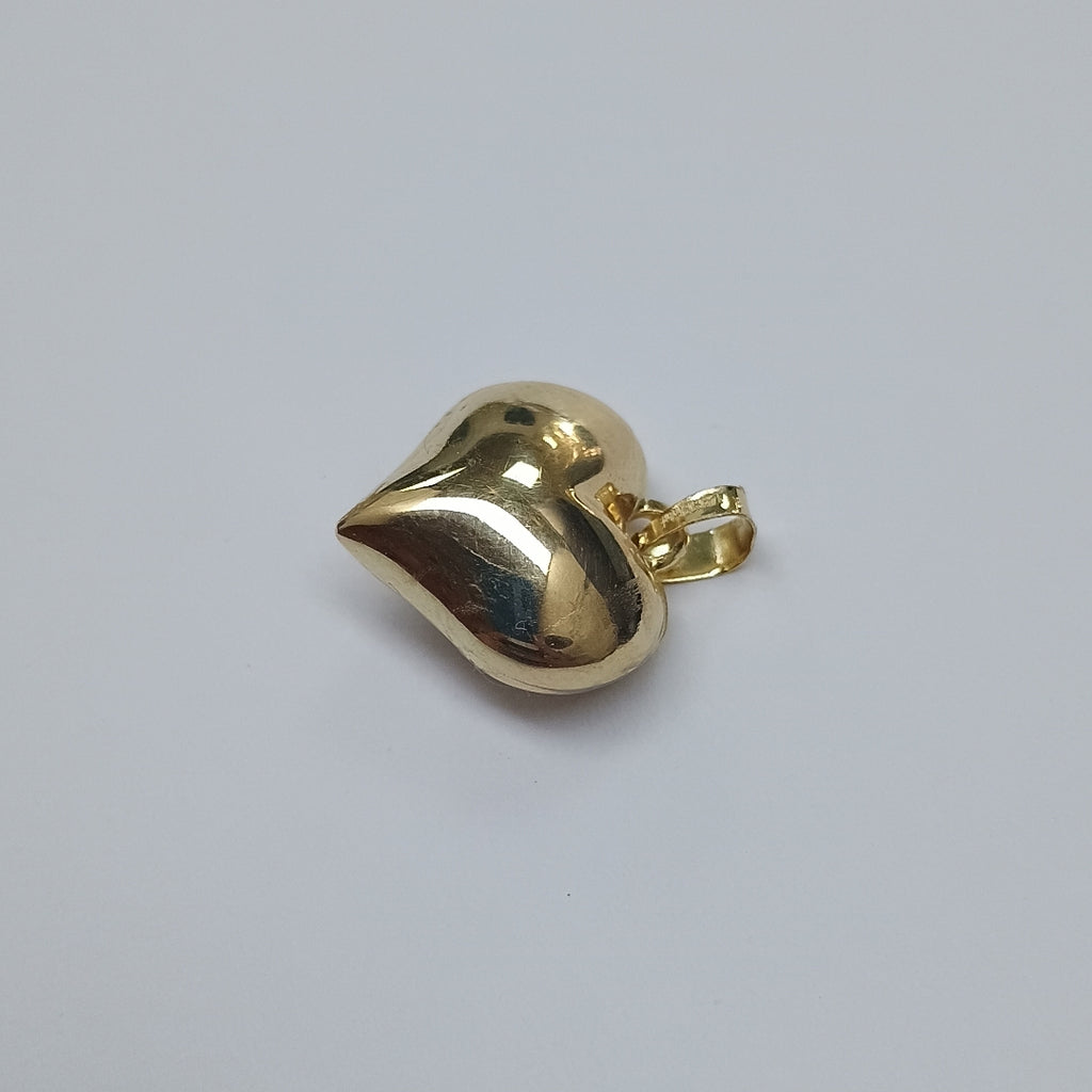 DIJE TEJIDO CORAZON LISO 14K 1.4 GR (NUEVO)