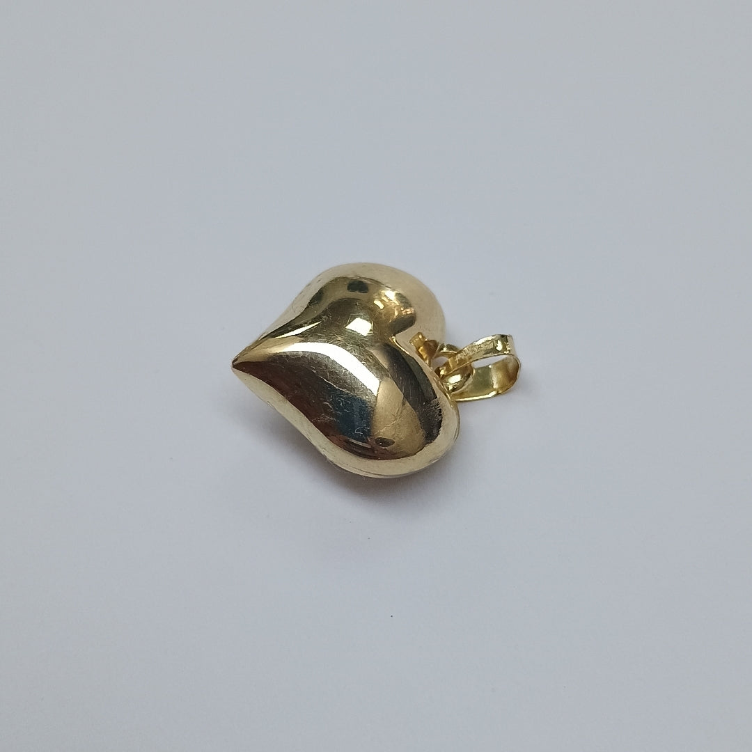 DIJE TEJIDO CORAZON LISO 14K 1.4 GR (NUEVO)
