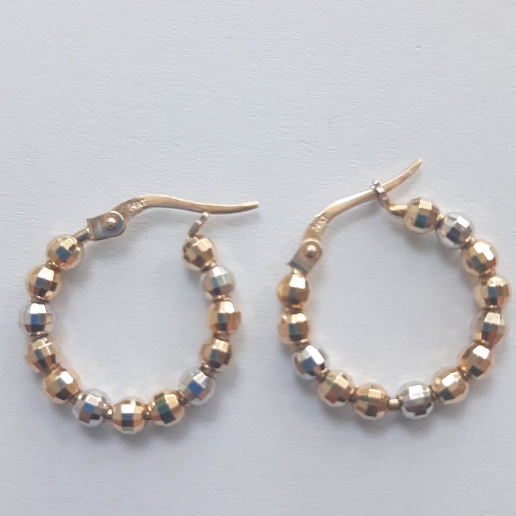 ARRACADAS PAR ORO COMBINADO 14 K 3 GRMS (SEMINUEVO)