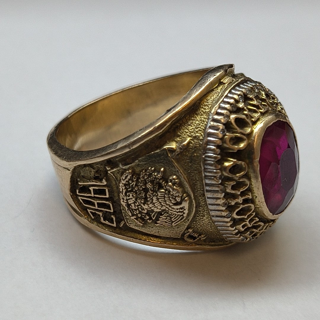 ANILLO DE GRADUACIÓN ORO 8 K 21.5 GRMS (SEMINUEVO)