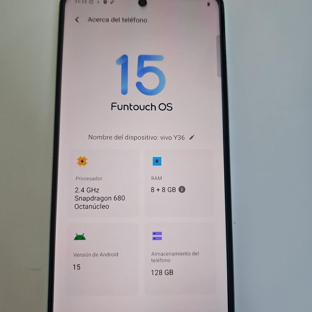 CELULAR VIVO Y36 V2247 128 GB 8 GB RAM (SEMINUEVO)