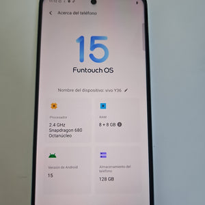 CELULAR VIVO Y36 V2247 128 GB 8 GB RAM (SEMINUEVO)