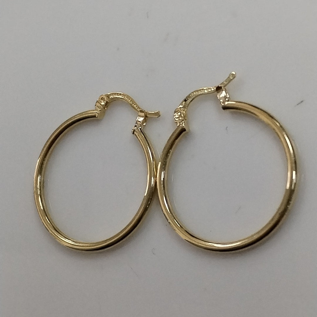 ARETES TEJIDO ARRACADAS LISAS 14K 1.5 GR (NUEVO)
