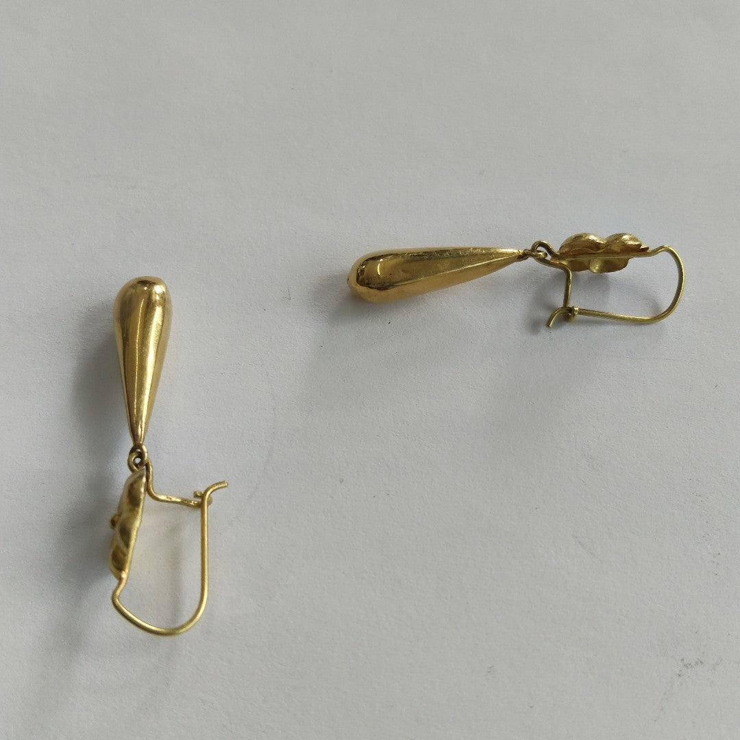 ARETES PAR ORO 18 K 2.3 GRMS (SEMINUEVO)