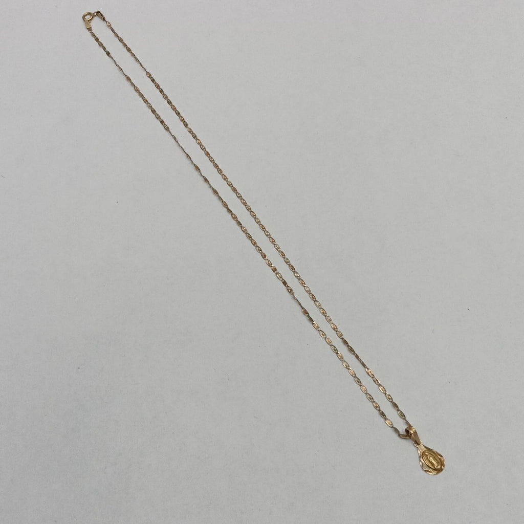 CADENA, MEDALLA RELIGIOSA ORO 10 K 1.4 GRMS (SEMINUEVO)