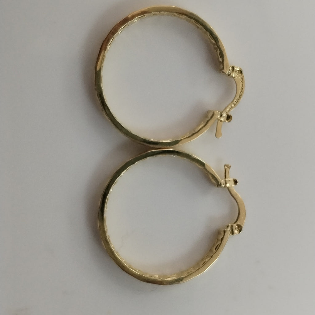 ARETES TEJIDO ARRACADA CON GRECAS 14K 2.8 GR (NUEVO)