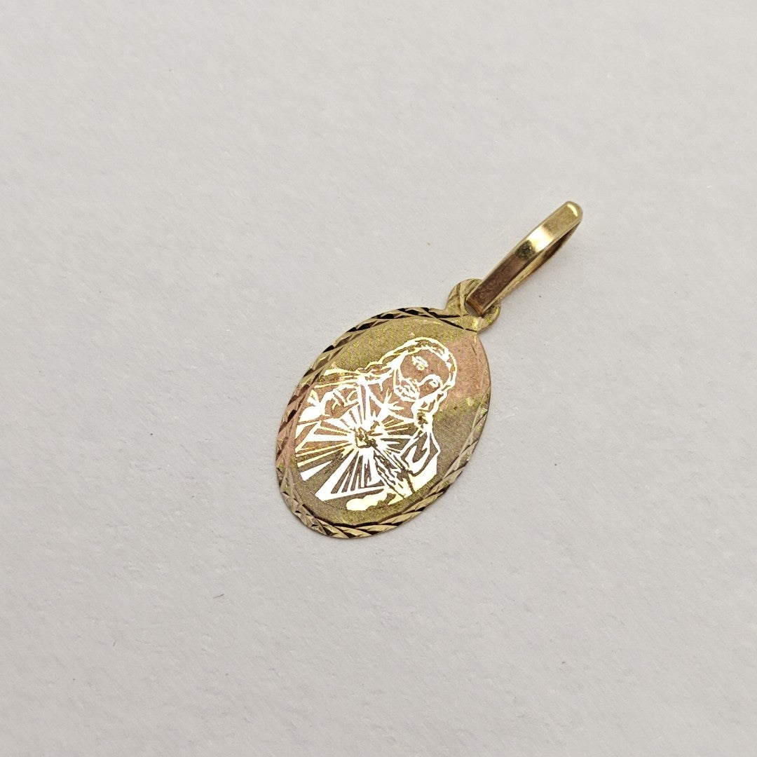 MEDALLA RELIGIOSA ORO COMBINADO 10 K 0.3 GRMS (SEMINUEVO)