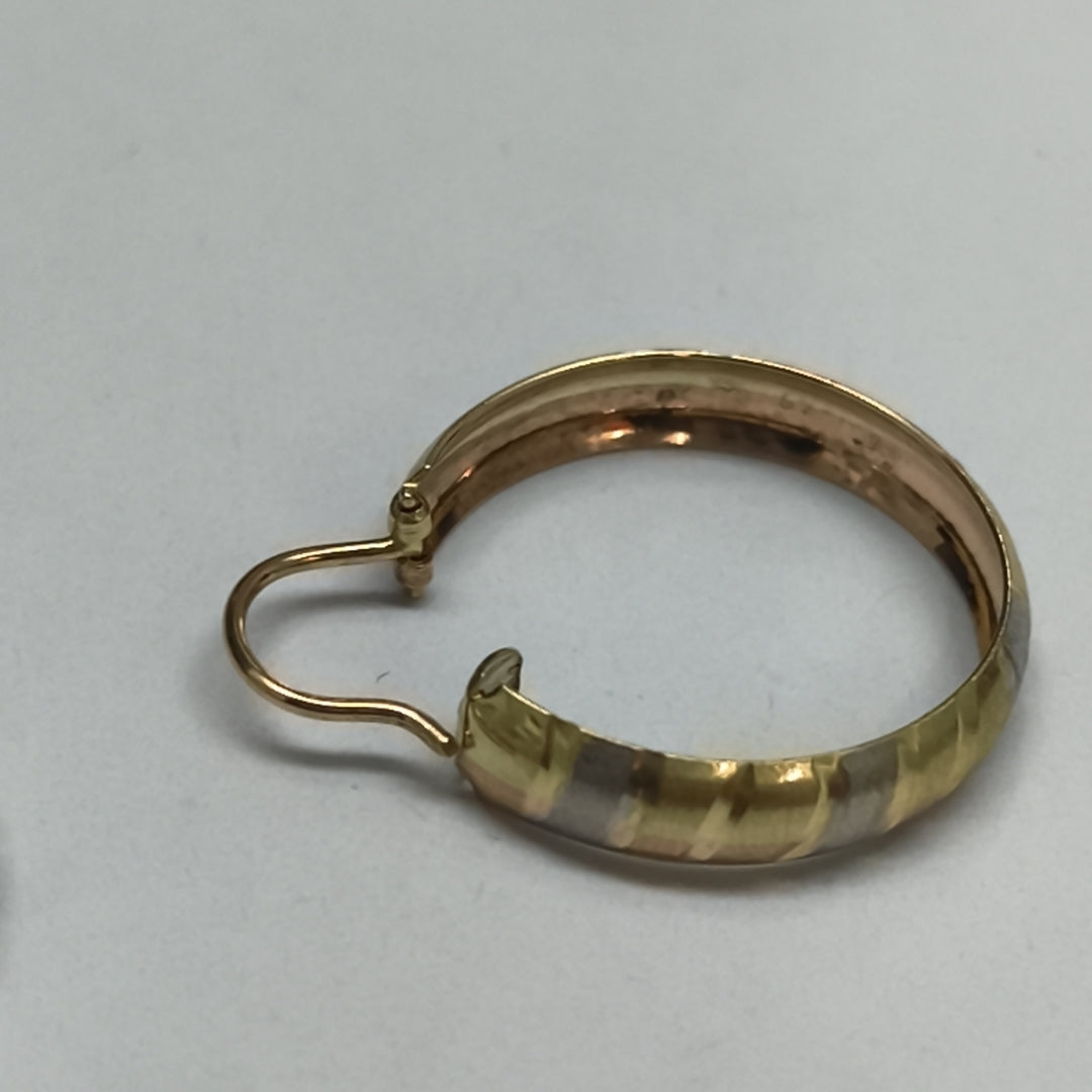ARRACADAS PAR ORO COMBINADO 10 K 2,20 GRMS (SEMINUEVO)