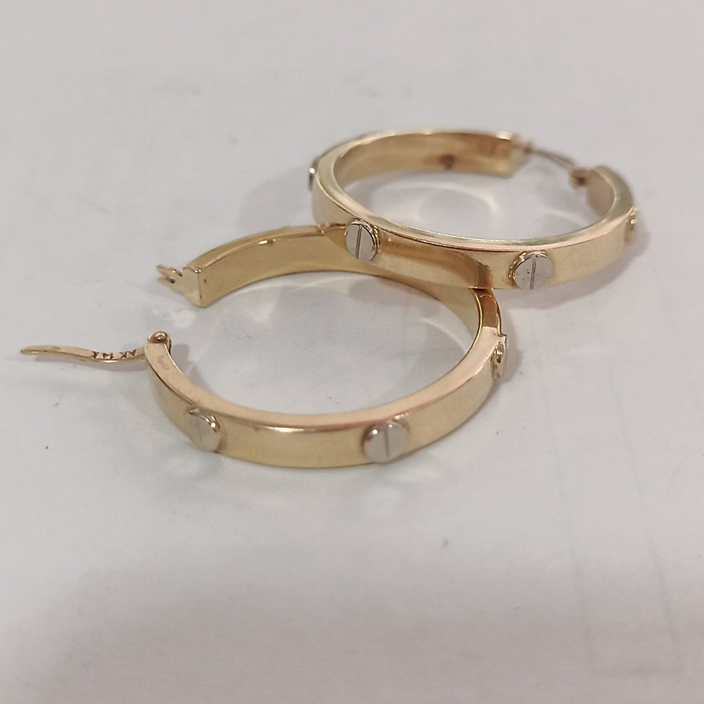 ARRACADAS PAR ORO,RODIADO 14 K 5,00 GRMS (SEMINUEVO)