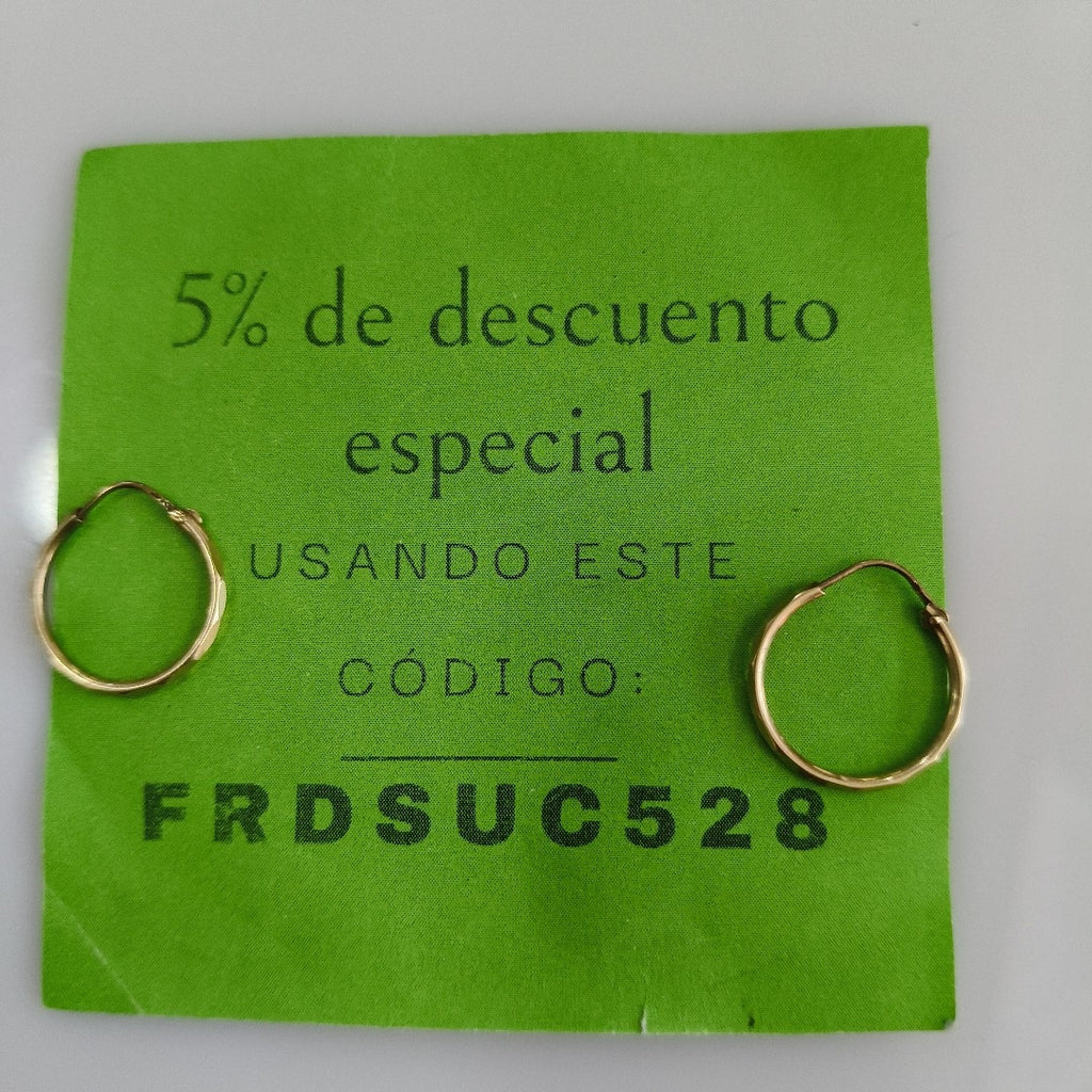 ARRACADAS PAR ORO 14 K 1.3 GRMS (SEMINUEVO)
