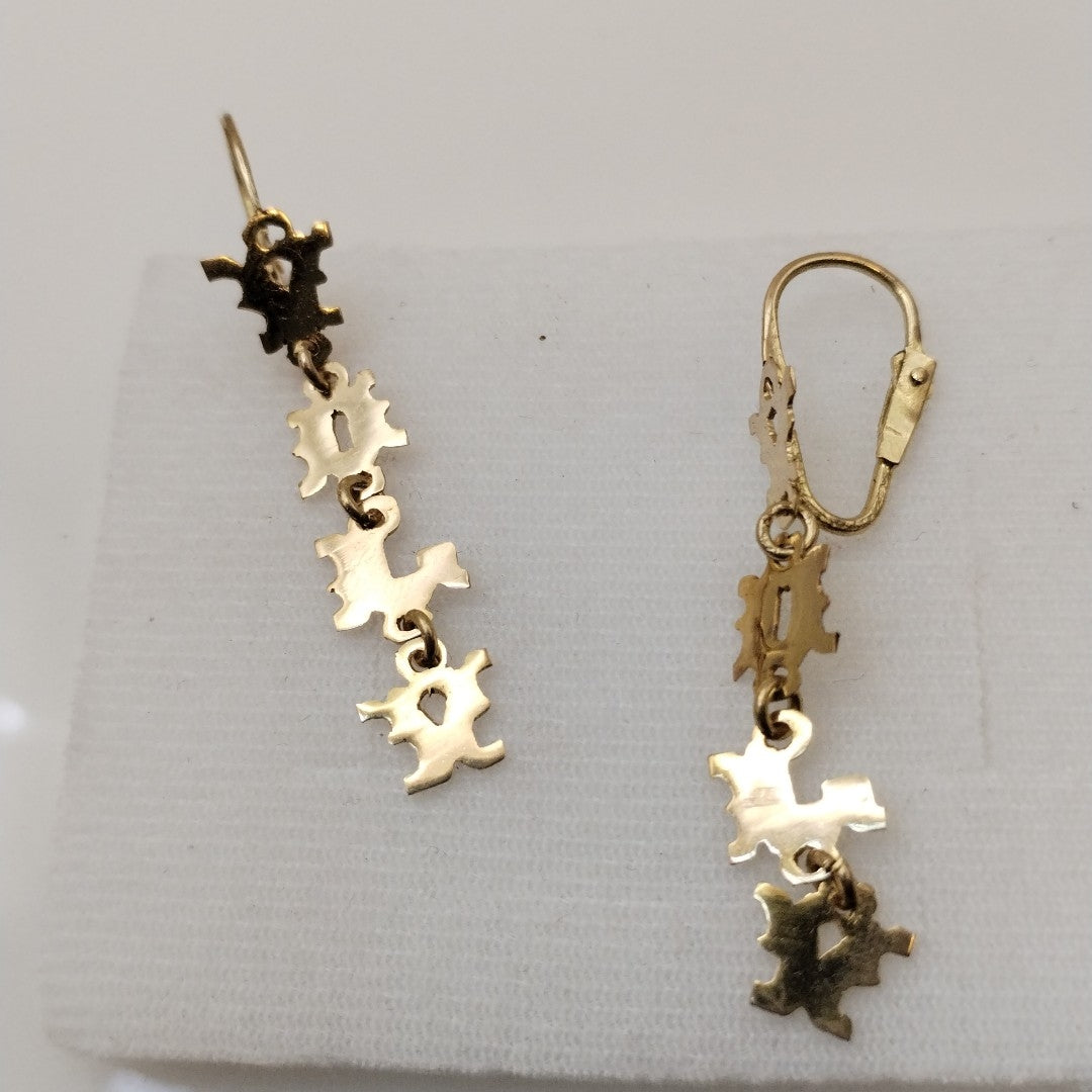 ARETES PAR ORO 10 K 3.3 GRMS (SEMINUEVO)