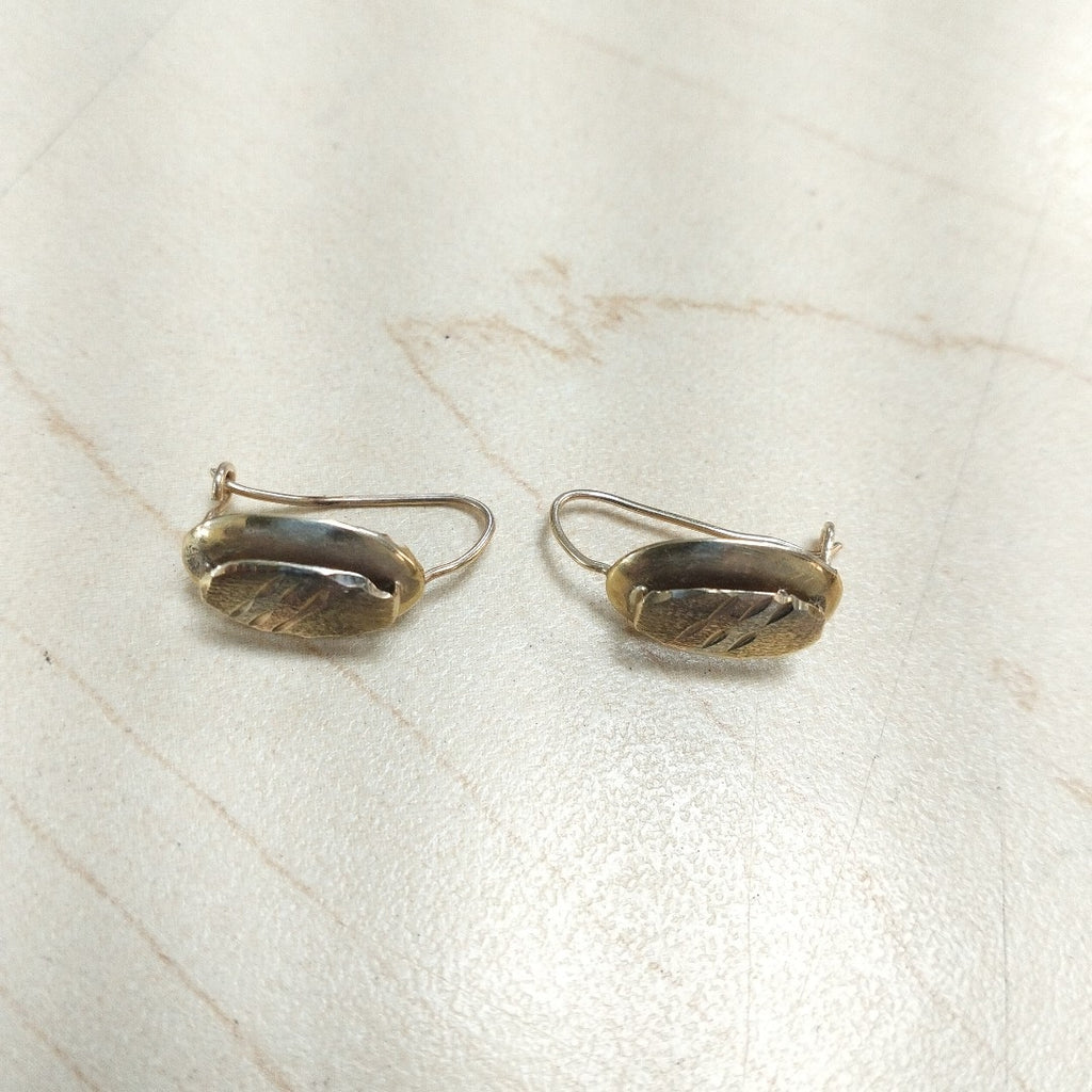 ARETES PAR ORO COMBINADO 10 K 1.4 GRMS (SEMINUEVO)