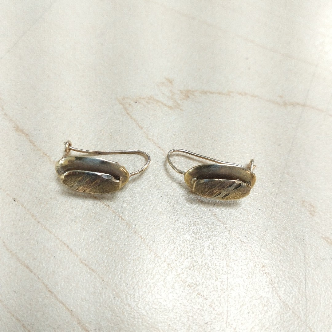 ARETES PAR ORO COMBINADO 10 K 1.4 GRMS (SEMINUEVO)