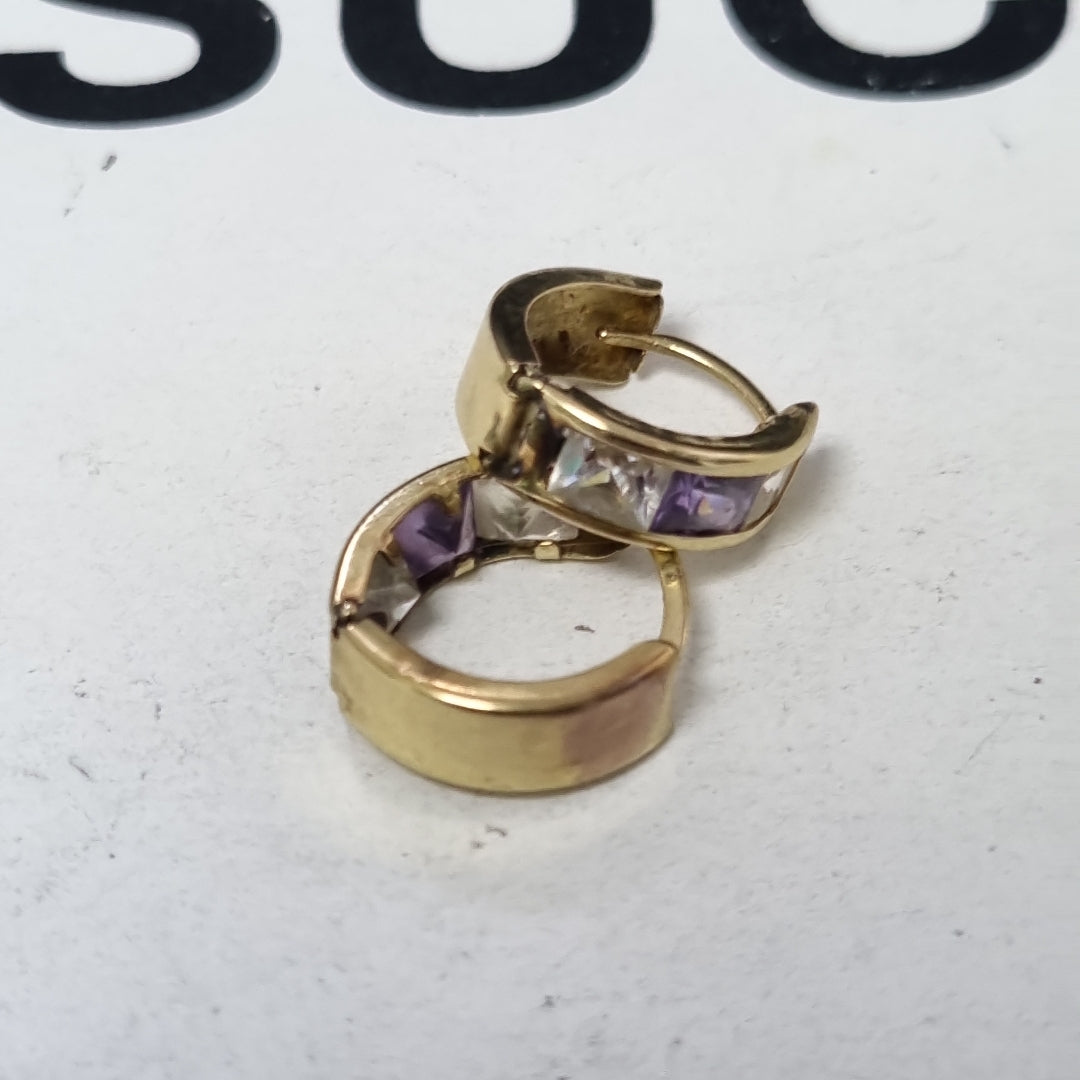 ARRACADAS PAR ORO 10 K 1.7 GRMS (SEMINUEVO)