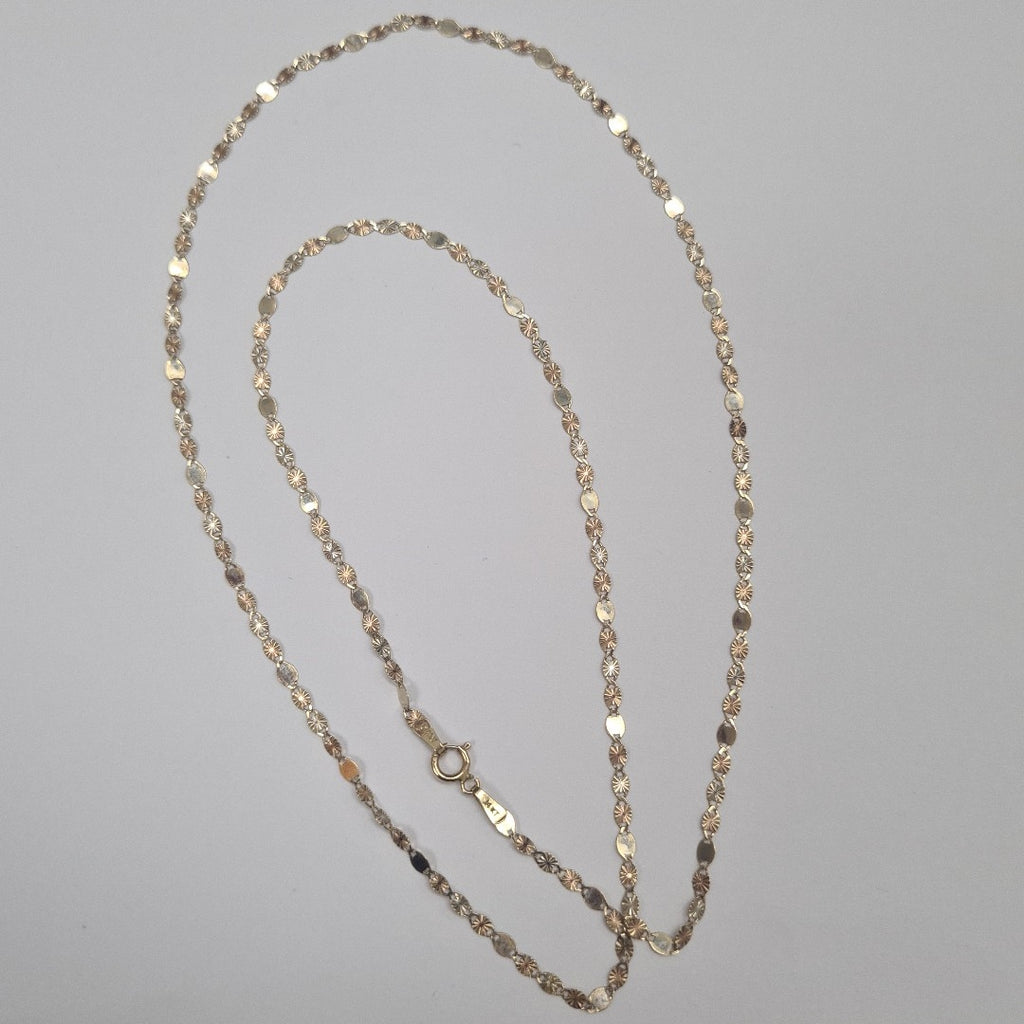 CADENA ORO,ORO COMBINADO 14 K 1,40 GRMS (SEMINUEVO)