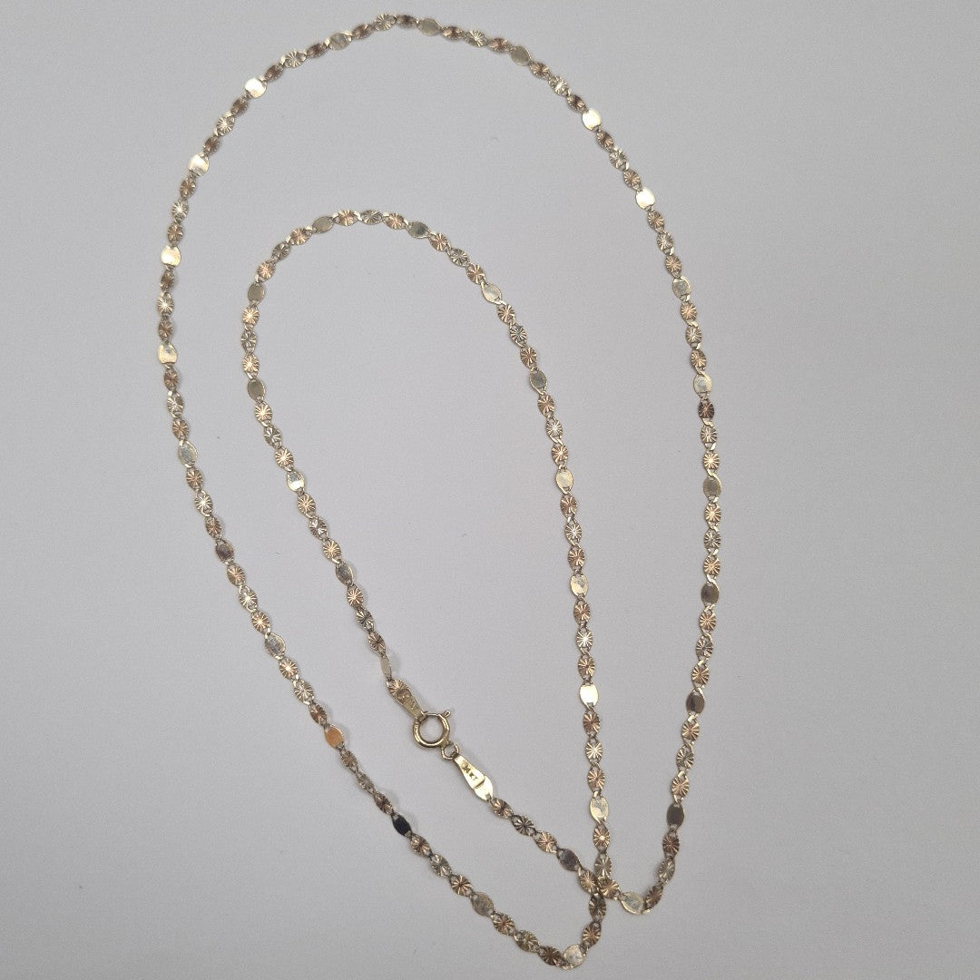 CADENA ORO,ORO COMBINADO 14 K 1,40 GRMS (SEMINUEVO)